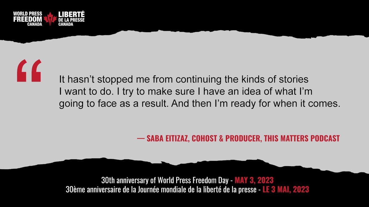 'We need allies online. We need newsrooms to recognize this digital frontier is the new frontier. We’re going to have to figure out a way to deal with it head on,' says @sabaeitizaz on the increased online abuse aimed at journalists. #WorldPressFreedomDay