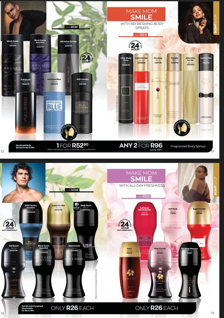 FaithRamaila's tweet photo. Gents, It Only Makes Sense To Spoil Yourself With These Dope Scents 🤗💜🔥 Ladies Spoil Your Man, He Deserves It
Get These Exceptional Offers From Avon At Affordable Prices My Valuable Customers 💕 If You're Interested Kindly DM Me 💜
#AvonSA
https://t.co/5iC3jw5Q6X https://t.co/eR03akv71Q