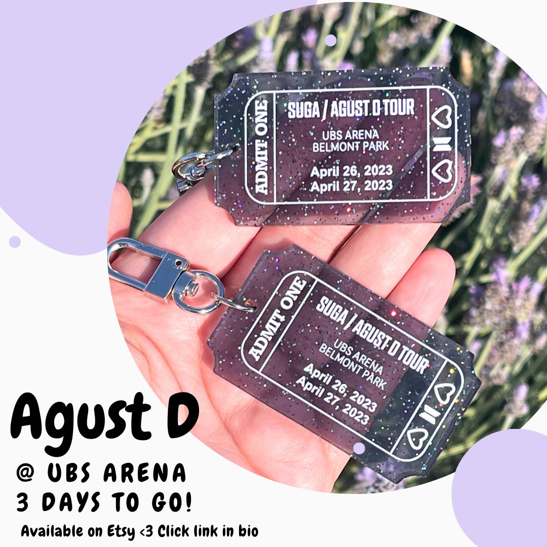 For all the beautiful ARMY attending the upcoming Agust D concert <3 available now on Etsy!