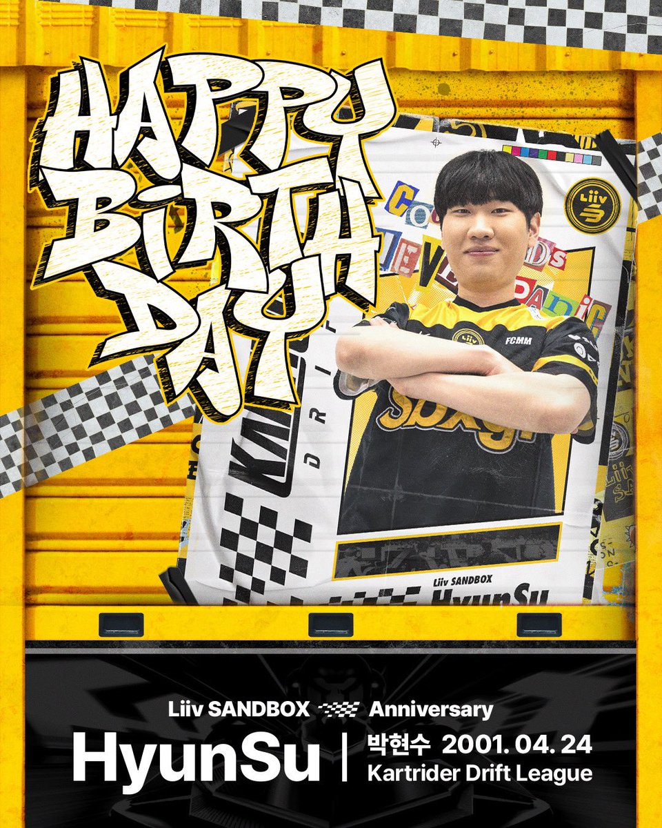 🎂 Happy Birthday Willer &amp; HyunSu🎂
⠀
오늘 4월 24일은 리브 샌드박스 LCK팀 'Willer' 김정현, 카트라이더 드리프트 팀 ‘HyunSu’ 박현수 선수의 생일입니다.
생일을 진심으로 축하합니다! 👏👏

We give sincere congratulations on Willer and HyunSu's birthday today! 👏👏