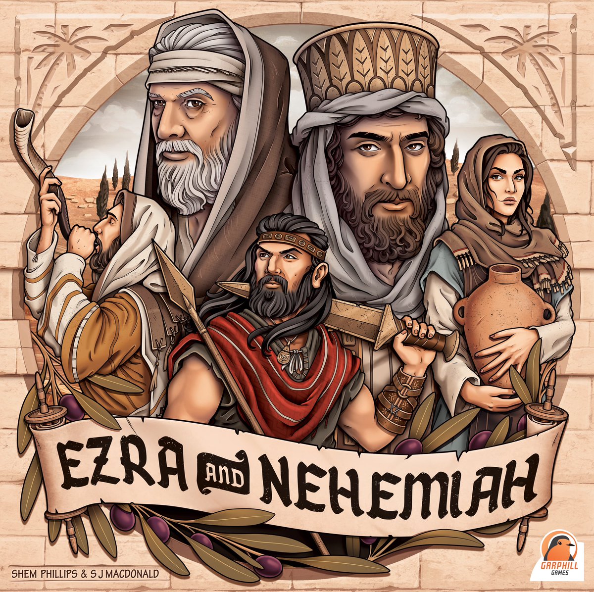 Sam Phillips (@samphillipsilo) on Twitter photo If you watched the <a href="/garphillgames/">Garphill Games</a> livestream today you will know this but a new Ancient Anthology game “Ezra and Nehemiah” will be launching on Kickstarter later his year. With art by me. If you watched the <a href="/garphillgames/">Garphill Games</a> livestream today you will know this but a new Ancient Anthology game “Ezra and Nehemiah” will be launching on Kickstarter later his year. With art by me.