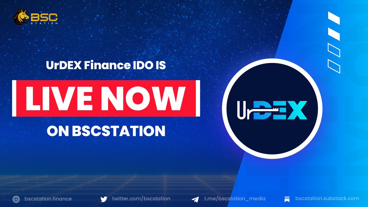 BSCS Official (@bscs_global) on Twitter photo 🔥<a href="/UrDEX_Finance/">UrDEX - Unlock your Decentralized Exchange (💙,🧡)</a> IDO IS LIVE NOW ON @bscstation🔥
👉JOIN NOW: bscstation.finance/Ido/Details?URD
💎Allocation Round: 9 AM - 3 PM Apr 24 (UTC)
💎FCFS Round: 3:30 PM - 4:30 PM Apr 24 (UTC)
👉Detail schedule: t.me/bscstation_med…
Seize the opportunity NOW!
#BSCStation #BSCS #UrDEX #IDO 🔥<a href="/UrDEX_Finance/">UrDEX - Unlock your Decentralized Exchange (💙,🧡)</a> IDO IS LIVE NOW ON @bscstation🔥
👉JOIN NOW: bscstation.finance/Ido/Details?URD
💎Allocation Round: 9 AM - 3 PM Apr 24 (UTC)
💎FCFS Round: 3:30 PM - 4:30 PM Apr 24 (UTC)
👉Detail schedule: t.me/bscstation_med…
Seize the opportunity NOW!
#BSCStation #BSCS #UrDEX #IDO