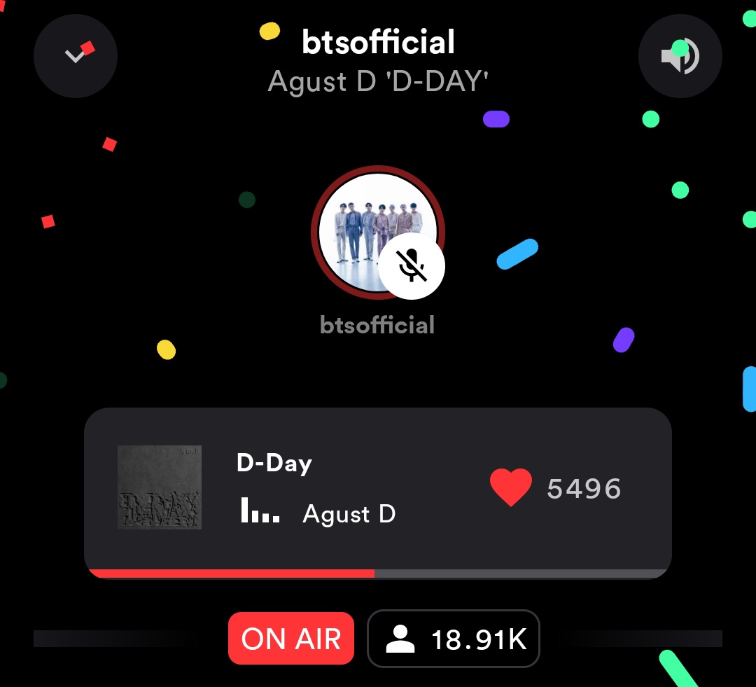 JOIN THE D-DAY LISTENING PARTY ON STATIONHEAD

Agust D on Stationhead
D DAY ON STATIONHEAD
#DJAGUSTD

:stationhead.com/btsofficial
