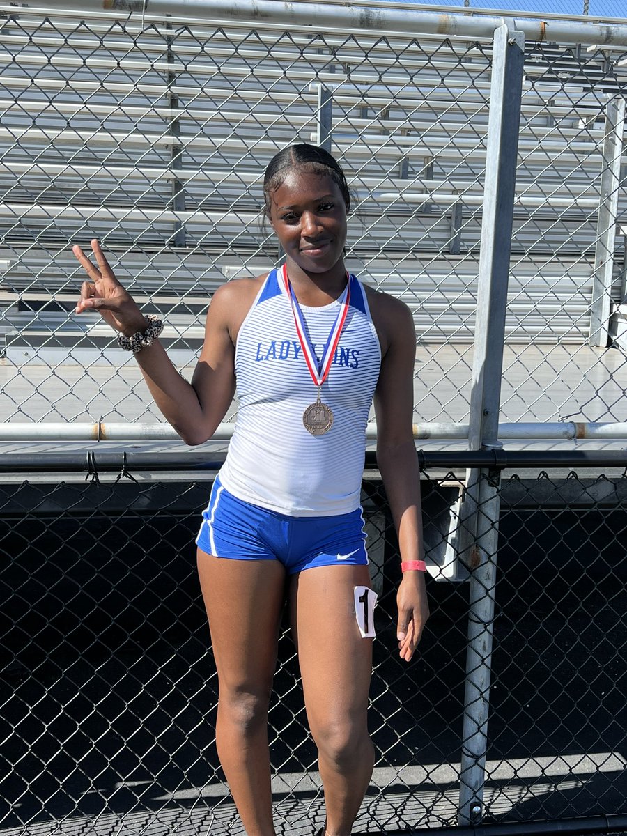 TylerLionsGT's tweet photo. Congratulations to Tyler High’s Mia Verner on qualifying for Regionals in the 100 &amp; 200 dash! https://t.co/am1FHREN6S