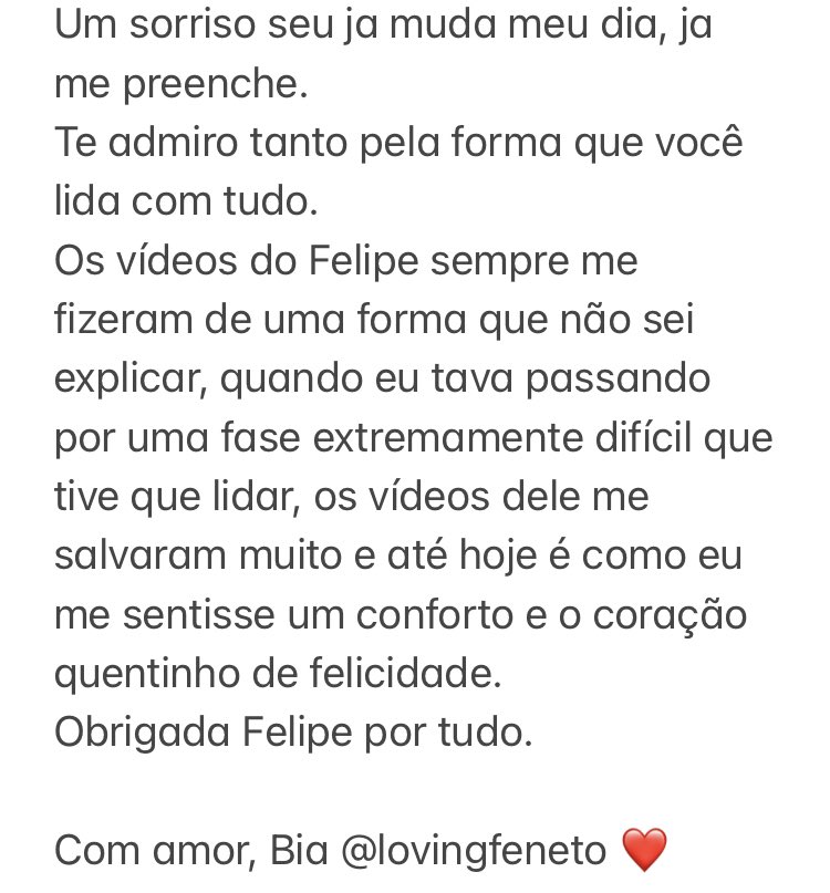 lovingfeneto's tweet photo. Eu te amo pra sempre Felipe, você é merecedor de todas as conquistas desse mundo, obrigada por tudo!

@felipeneto 

#TrezeAnosCanalFelipeNeto https://t.co/dw4W6KTbCl