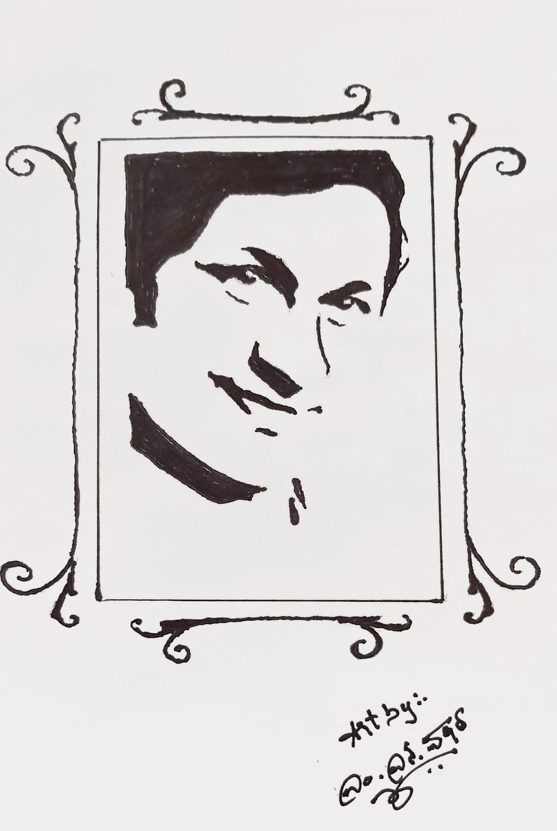 Prajnesh1's tweet photo. Greatness lies in simplicity ❣️

“Greatest Of All Time”
#DrRajkumar #myartwork https://t.co/BNUHmzebwj