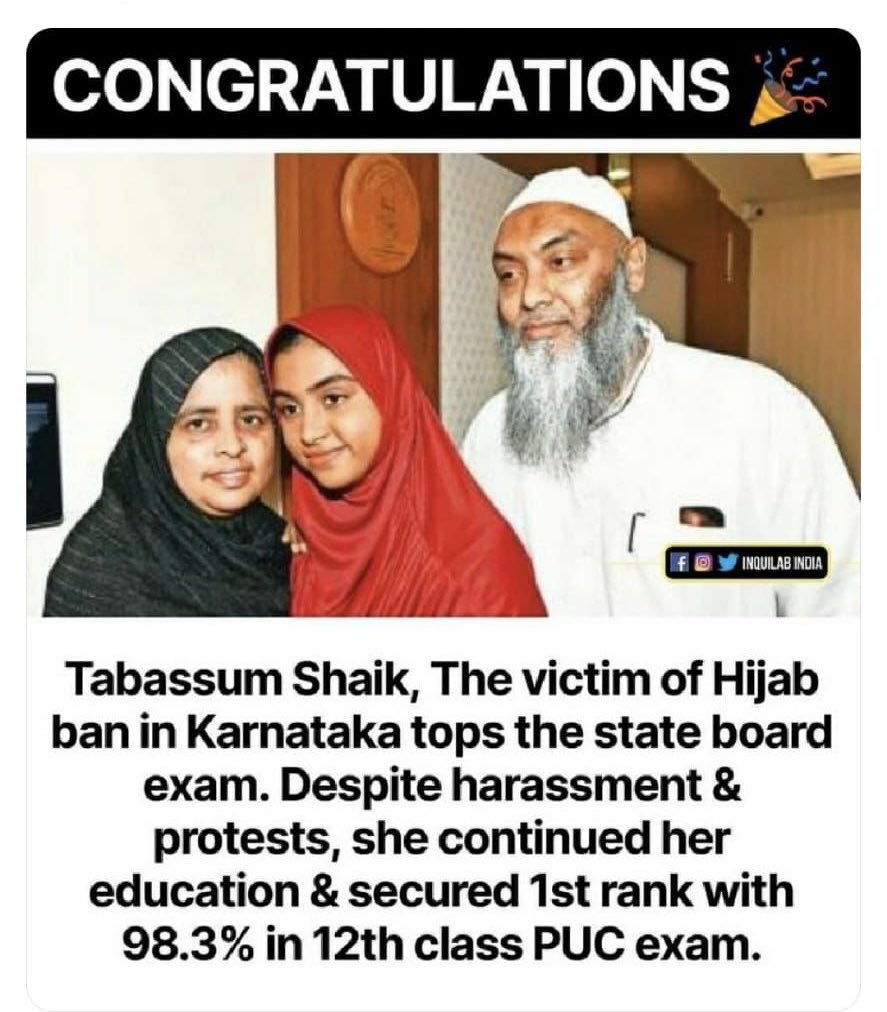 ShashiTharoor's tweet image. “Success is the best revenge”. #ShabashTabassum !