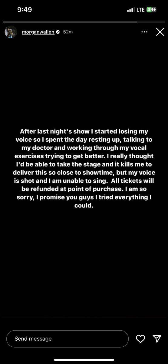 cmblake93's tweet photo. Cool but what about the dog sitter, baby sitter, hotel, PTO, and gas money we took for this? You knew this morning @morganwallen https://t.co/92893rYDY7
