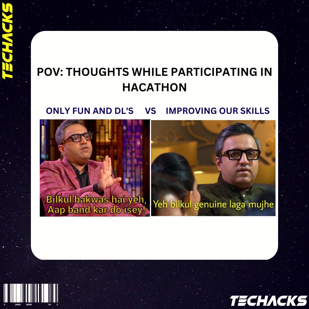 techackscu's tweet image. When passion meets purpose: The battle between those who hack for fun and those who hack to make a difference&quot;

@chitkarau 
#chitkarauniversity #techacks #hackathon #sustainability #engineering #computerscience #hacks #college #collegehacks#university #megaprize #winmegaprizes