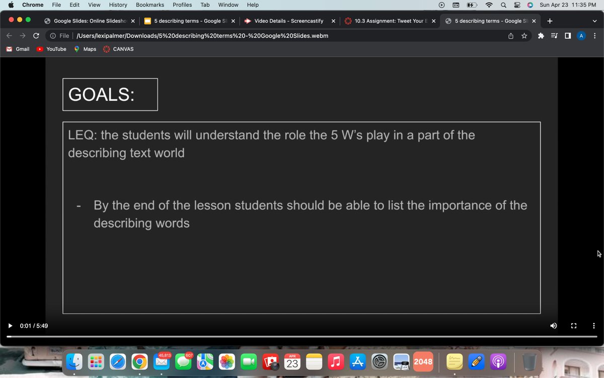 anpalmerr's tweet photo. this week i got to make a flipped lesson! it was sooo fun! here is a sample of one of the slides i used on mine! i did a lesson on the 5 W's (who,what,when,where,why) .  #educ387710 #flippedclassroom https://t.co/KTu7b9uNKm
