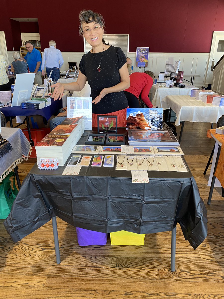 IrisYang86351's tweet photo. Attending Thumb Butte Book Fest in Prescott, AZ. My books did well. 😊 They’re historical novels about the Flying Tigers, a group of American pilots who bravely fought the Japanese in WWII in China. 
https://t.co/psqQxk4VGh
@OpenBooksTitles https://t.co/keBTbVu0zh