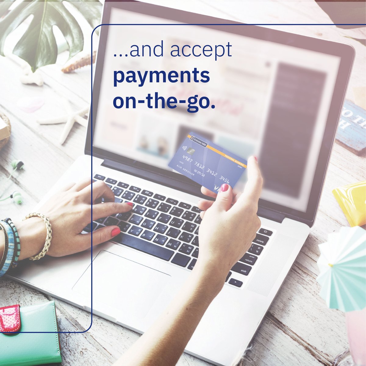 Emirates NBD Pay offers a convenient, reliable and secure platform to accept payments from cards and digital wallets, like Apple Pay &amp; Samsung Pay, on your website and mobile app. To know more, please visit (cont) ms.spr.ly/l/6016gODqr