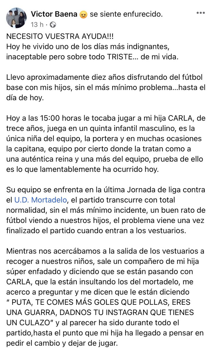 TaniaGamero1's tweet photo. Asqueroso e indignante. Si la federación no hace algo es para preocuparse por el Fútbol Base en Málaga. @RFAF https://t.co/WmWdIUj3A4