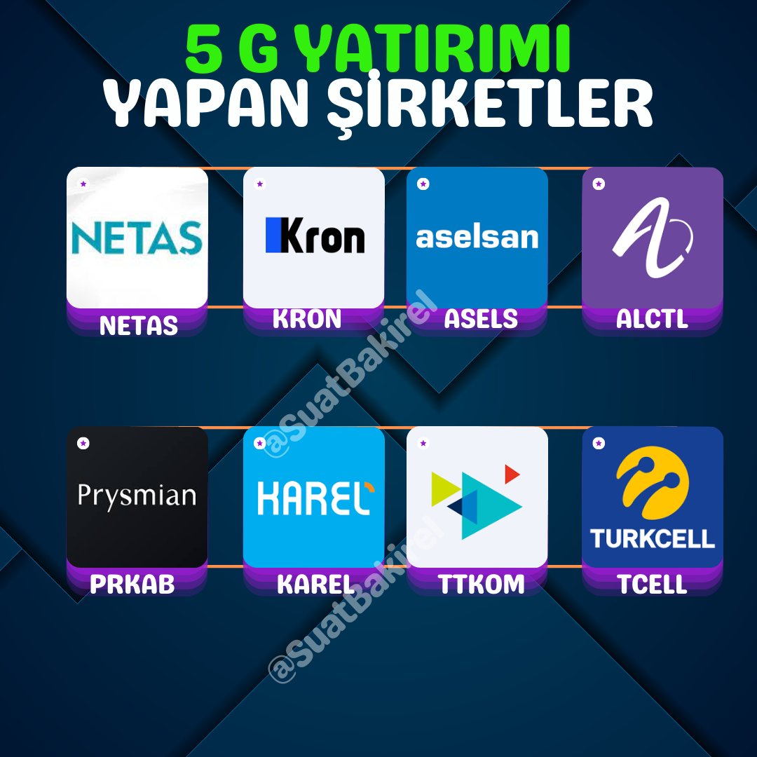 cehaborsa's tweet image. 5 G YATIRIMI YAPAN ŞİRKETLER 

#NETAS
#KRON
#ASELS
#ALCTL
#PRKAB
#KAREL
#TTKOM
#TCELL

#Bist100 #Borsa #Xu100 #Thyao #İstanbul #Dolar #Altın #Hisse #Bist #Astor #tuprs #Xauusd #Bitcoin #Ethereum #Binance #Endeks #Thyao #altcoin