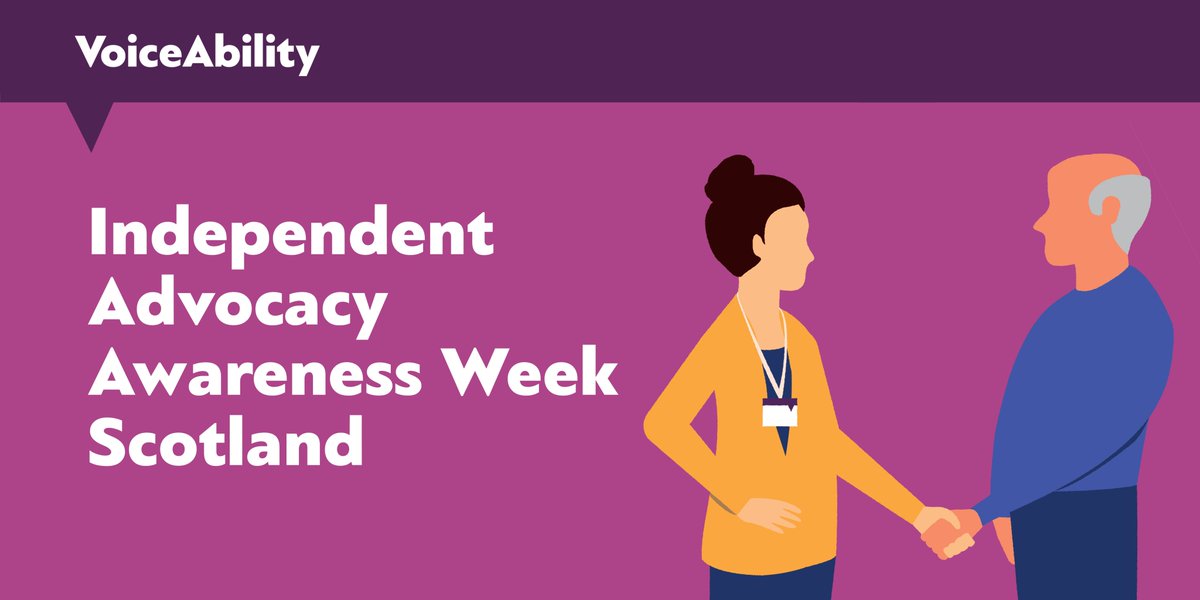 VoiceAbility's tweet photo. This #IndependentAdvocacy Awareness Week, we'll be sharing stories and getting out into the community to raise awareness of the value of advocacy.

✅ Supporting you to have your say and uphold your rights
✅On your side
✅ Free and independent https://t.co/eyDuzCWeDE