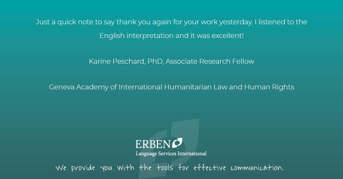 ERBEN_Languages's tweet photo. Kicking off the new week with inspiring customer feedback on one of our recent projects. βΊοΈπ±
#HappyClient #1nt #communication #multilingualevents #conferences #events #interpreting #multilingualism #diversity #languageprofessionals #internationalrelations #terplove https://t.co/qQew4BwKHB