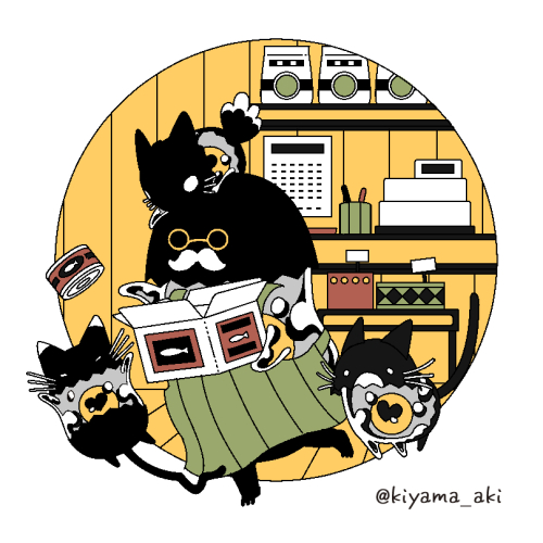紹介その④タマゴ達の為の商品を取りそろえている雑貨屋の品出し風景。コネコ達にいつも邪魔されて一箱出すだけで半日かかる日もある。memo店長は羊毛を仕入れに時々クリーム牧場に通ってます。#SOーTA#タマゴノマモノ#クリーム牧場の仲良し姉妹 