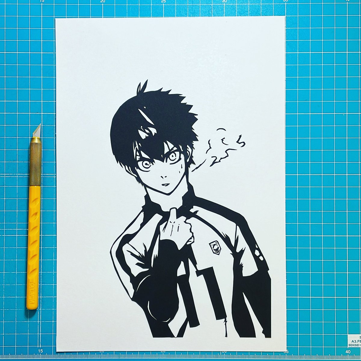 cat7mikan3's tweet photo. #切り絵 #cutoutpicture #fanart
#ブルーロック #bluerock #潔世一 #エゴイスト https://t.co/9h3CX8ef7W