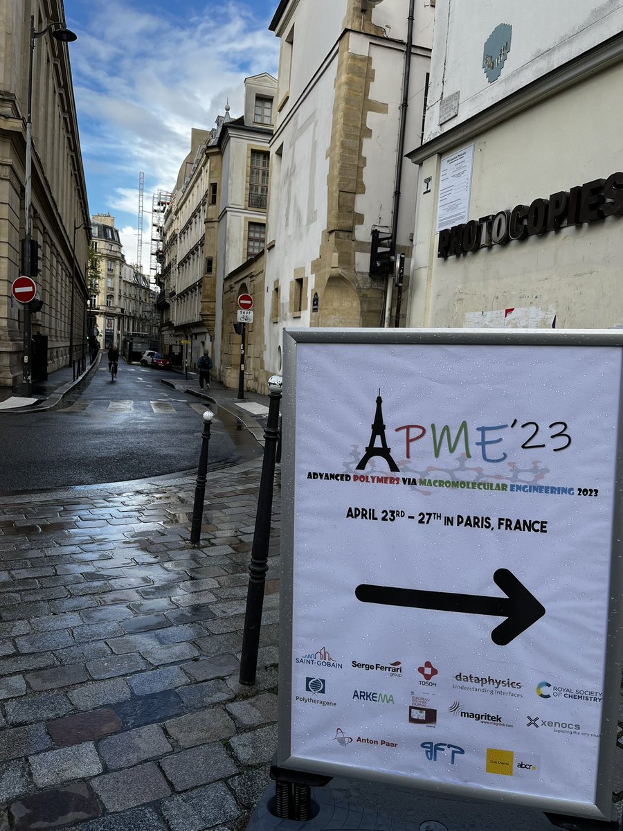 Excited to be at @APME2023 this week! Listened to a really inspiring first plenary talk. Then just had a croissant 🥐 in Paris …it was perfection 🇫🇷😘🤌 Excited to hear more! #APME2023 #polymers