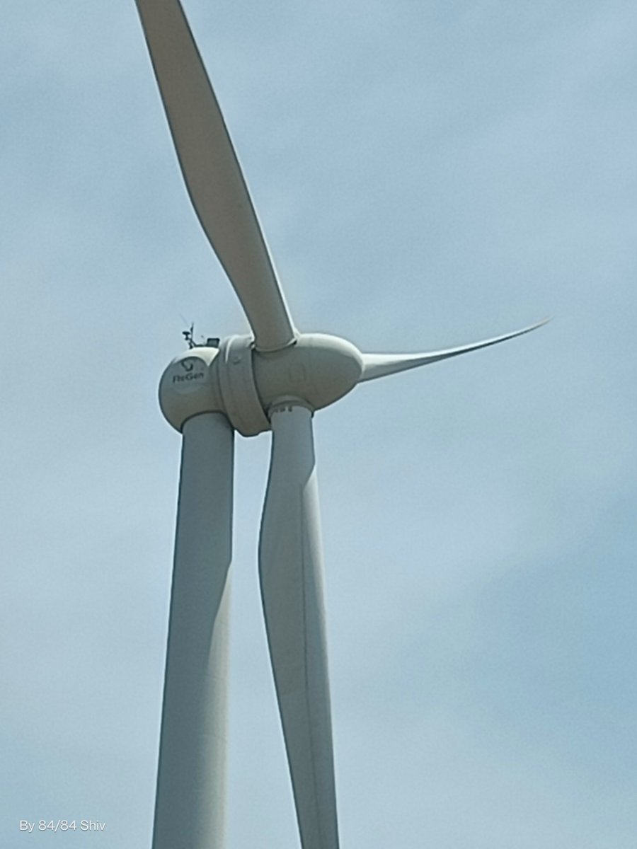 rahuldkd's tweet photo. One of your windmill took fire today I think. @regenpower  Do needful. It's near Holi Hanuman Ji temple and Ranigaon Village in MP-RJ border. https://t.co/Fpg7FhdyNp