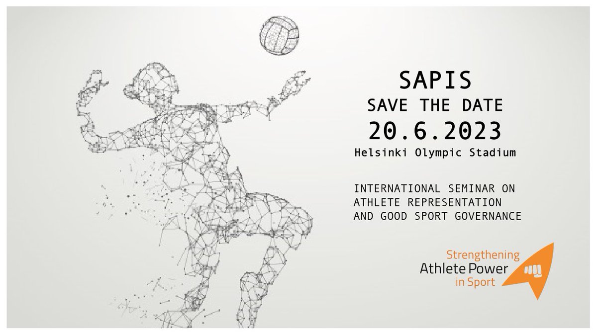 FPAFinland's tweet image. SAVE THE DATE🗓️

Puhujina mm. professori Mike McNamee ja kansainvälisen Olympiakomitean urheilijavaliokunnan puheenjohtaja Emma Terho sekä lukuisia muita urheiludemokratian asiantuntijoita ja urheilijaedustajia.

#pelaajayhdistys #SAPIS