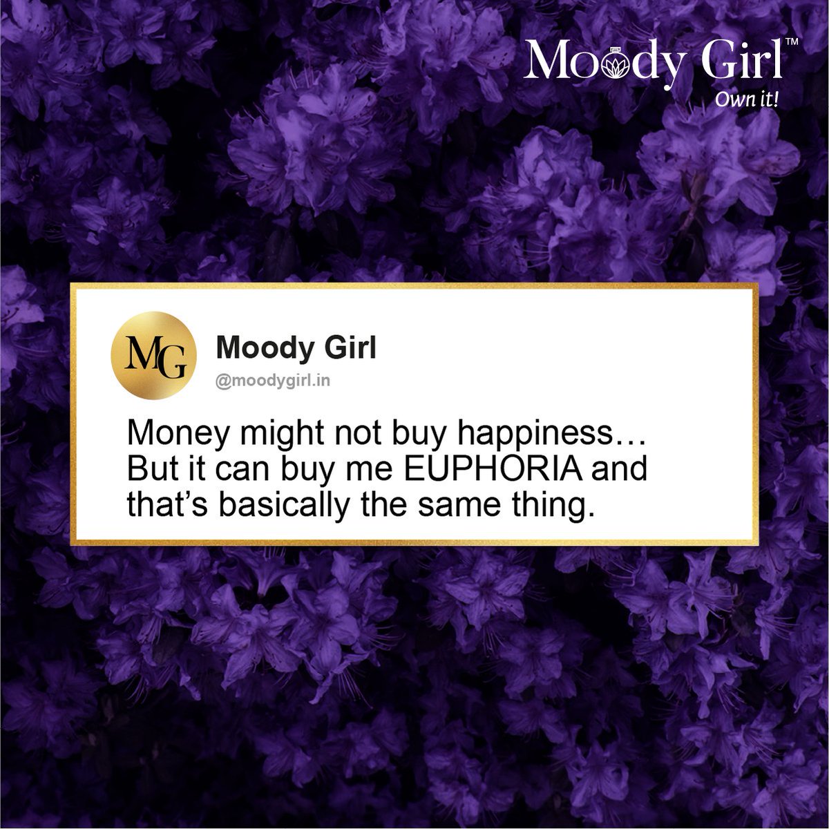 moodygirl_in's tweet photo. You said it! Get your EUPHORIA now and vibe on, girl. Shop now on Amazon and Flipkart!
#MoodyGirl #Perfume #Fragrance #CurrentMood #NonCarcinogenic #PhthalateFree #24HourLongLasting #Vegan #DermatologicallyTested #CrueltyFree #Ifra #Scent #Amazon #Luxury #Flipkart #ShopNow https://t.co/2de1RKnA7l