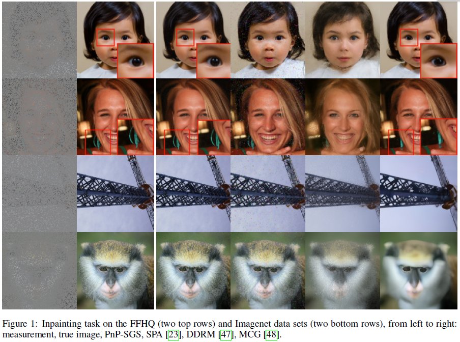 New #arXiv preprint introducing a stochastic counterpart of PnP-ADMM, embedding a #deep generative model (here a DDPM) as a implicit prior for Bayesian inference.

Joint work w/ <a href="/CoeurdouxF/">Coeurdoux Florentin</a> (<a href="/IRIToulouse/">IRIToulouse</a>, <a href="/ANITI_Toulouse/">ANITI Toulouse</a>) &amp; P. Chainais (#CRIStAL). 

🔗arxiv.org/abs/2304.11134