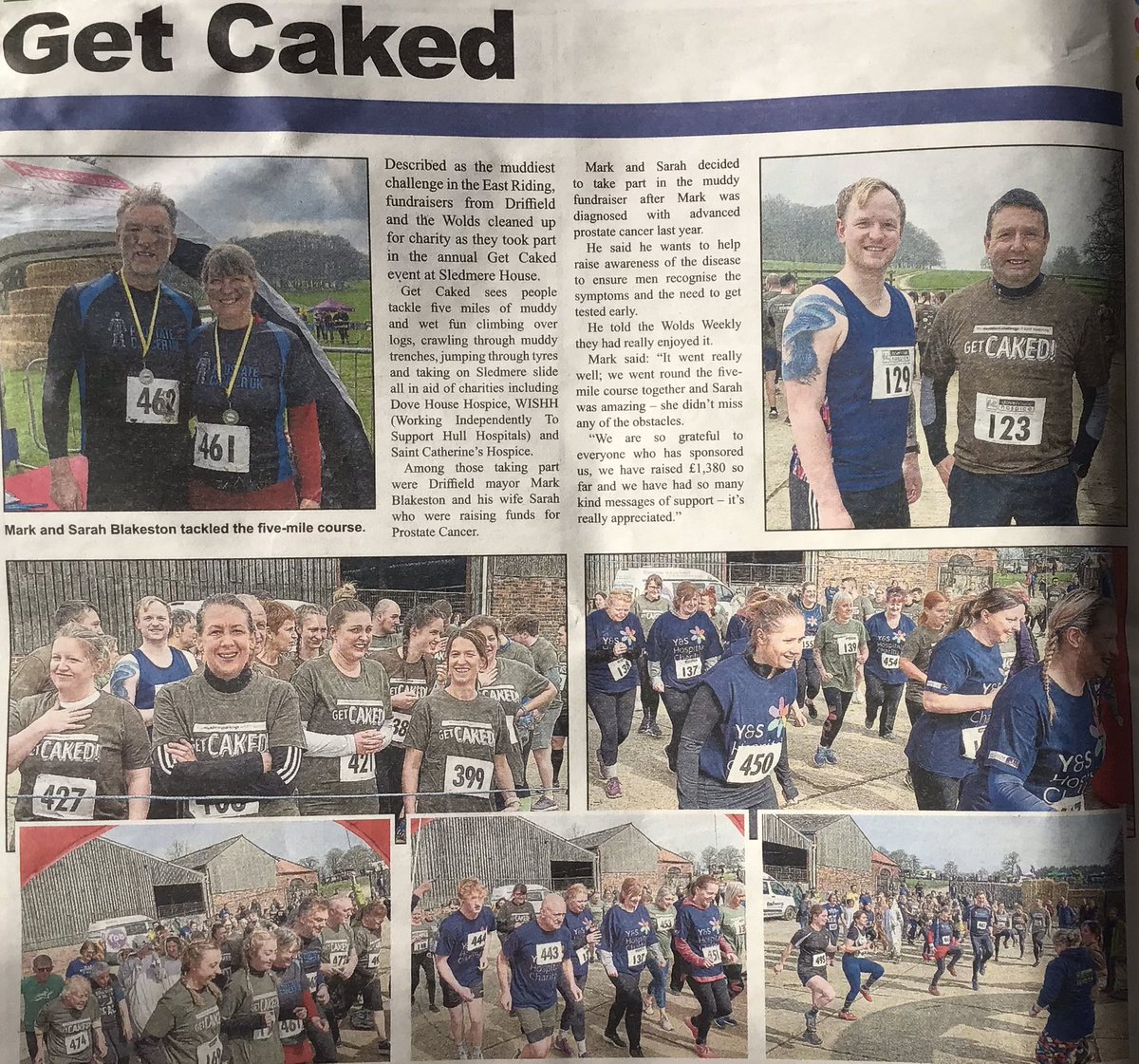 Thanks to <a href="/WoldsWeekly/">Driff Wolds Weekly</a> for the article about the Get Caked challenge at <a href="/SledmereHouse/">Sledmere House</a> and thank you to everyone who supported us and donated. To-date we’ve raised an amazing £1,410 for <a href="/ProstateUK/">Prostate Cancer UK</a> 👏👏👏

justgiving.com/fundraising/ma…