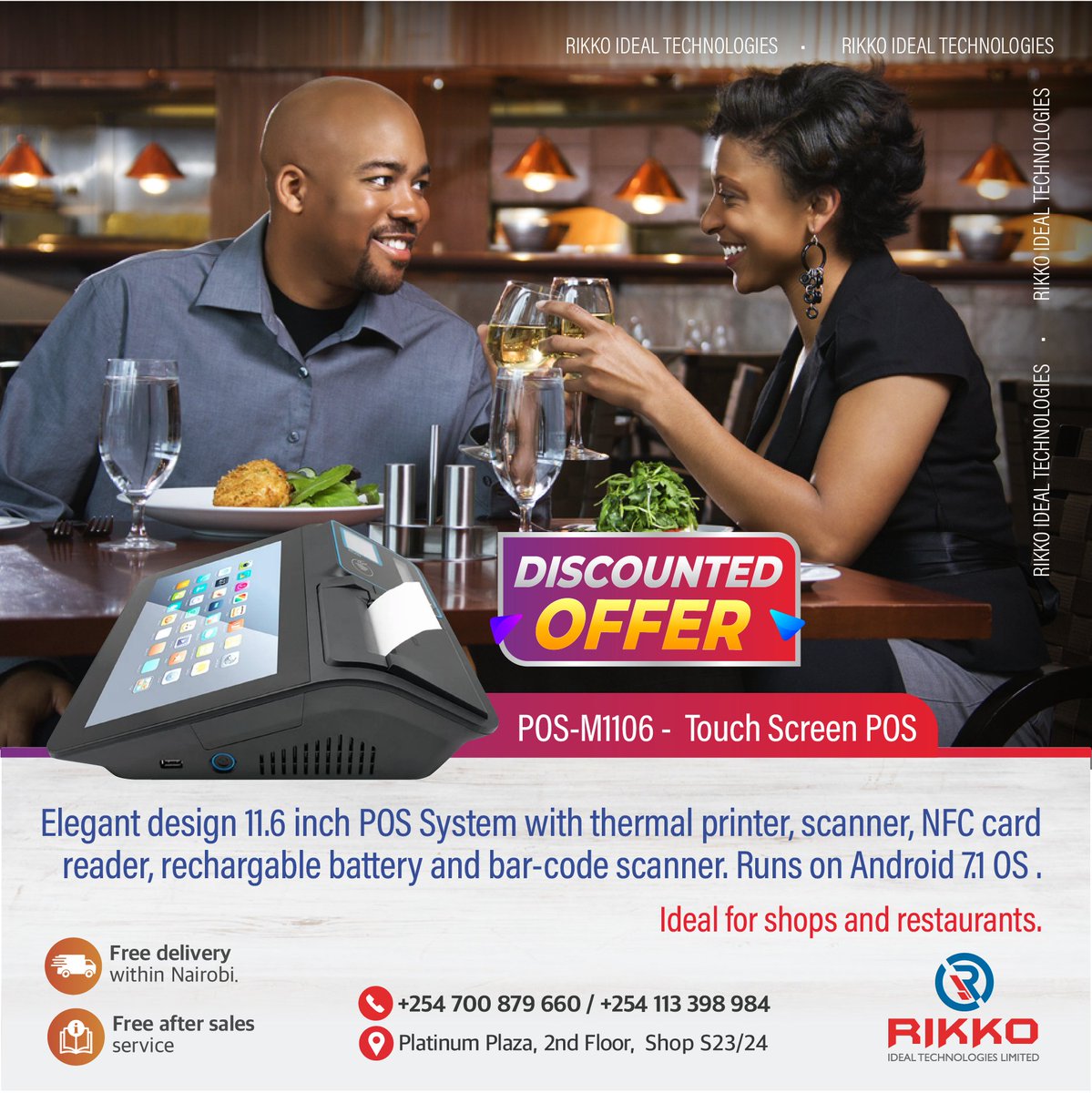 IdealRikko's tweet image. Say hello to convenience and efficiency with our new tablet POS Terminal. #futureoftransactions

Features:
• Rechargeable battery
• Multiple payment methods
• 11.6” IPS Display (water proof)
• NFC card reader
• OS: Android / Windows 10

Place your order today!