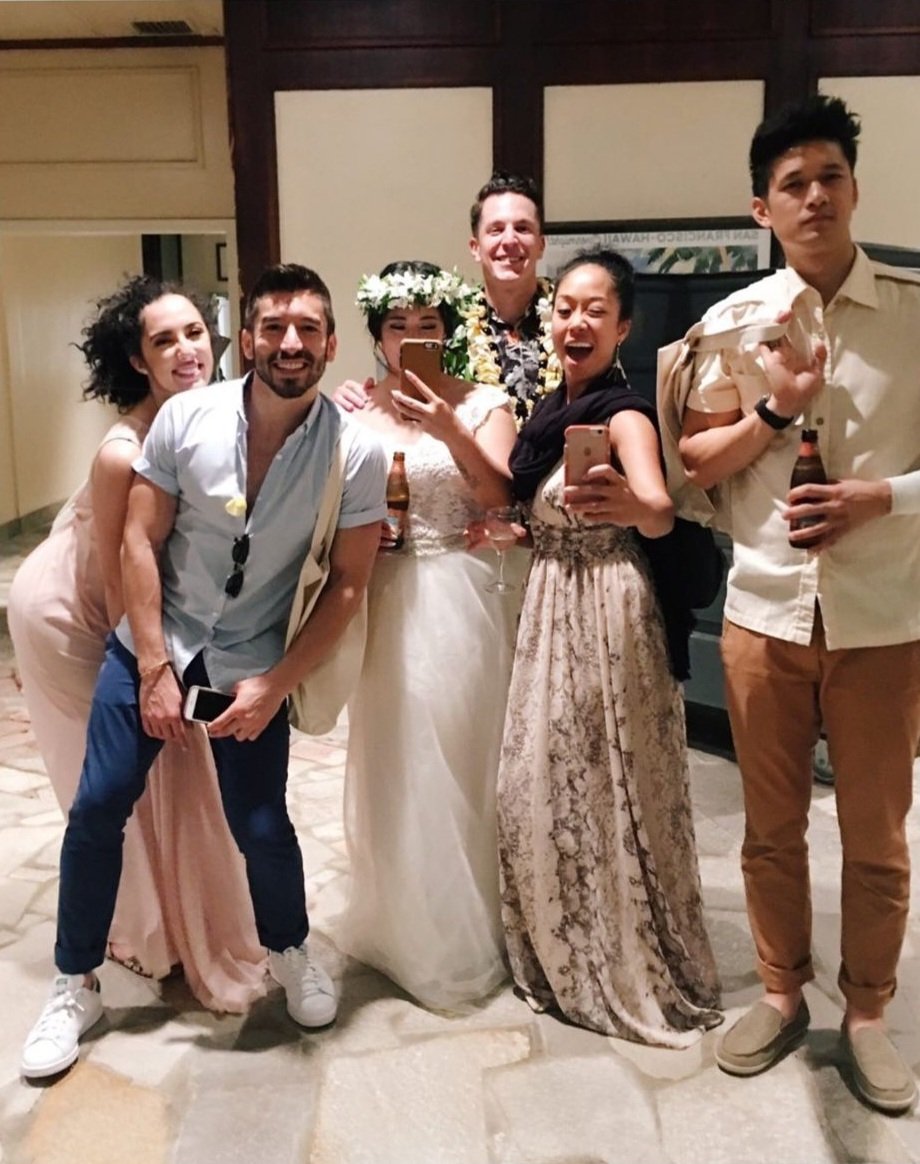 TMI_Uruguay's tweet photo. In other #ShadowFam news...
#Throwback pic to @kellymasumiya's wedding @HarryShumJr @Shelby_Rabara... @AnnaBananaHops #DannysPizzaTavern...Summer vibes w @JadeHassoune 

#GreysAnatomy #Underpaint #J4DE https://t.co/iJzYzpAVTT