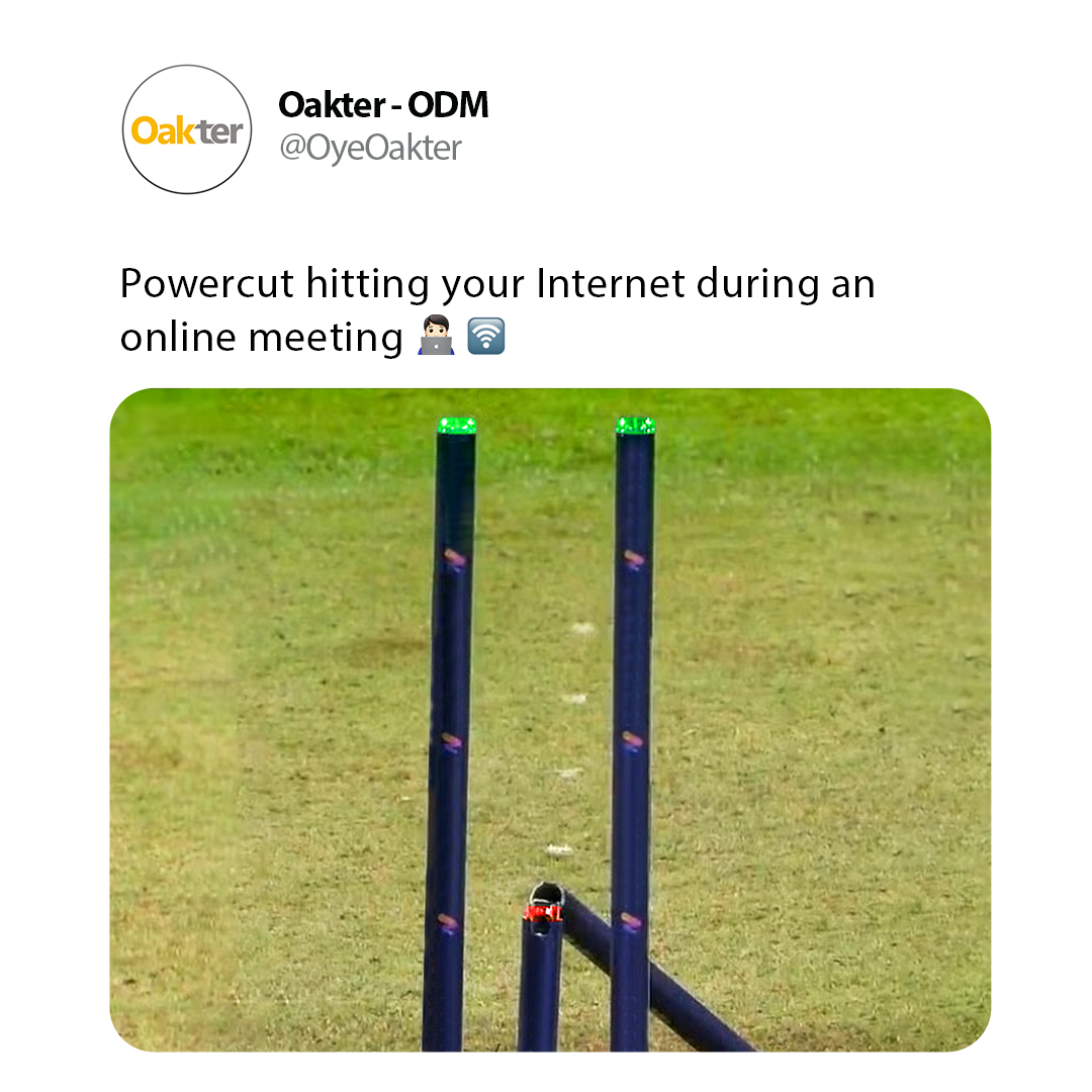 This is how it feels when...

#Oakter #Cricket #IPL2023 #IPLMatch #Arshdeep #odm  #electronicsmanufacturing  #Portfolio #internet  #onlinemeetings #onlineclasses #corporateculture #worklife #workfromoffice #workfromhome #explore #viral
#trending
