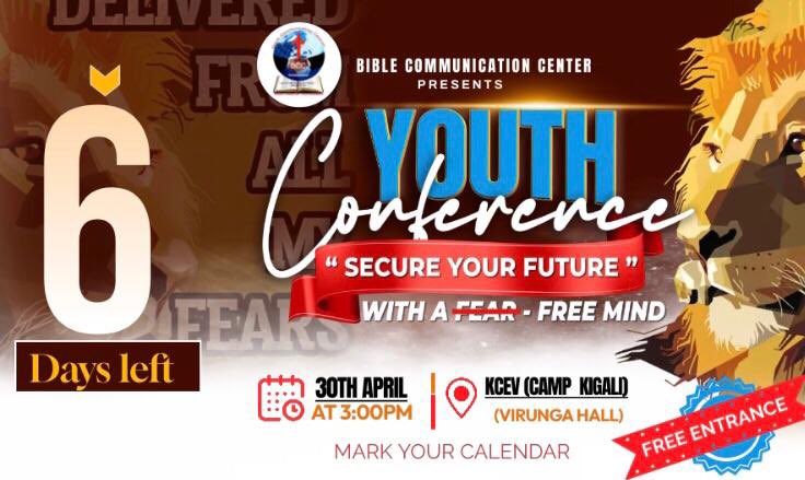 #6daysleft
<a href="/ercfamily7/">Evangelical Restoration Church Family</a> <a href="/ERCNyarutarama/">Evangelical Restoration Church, Nyarutarama Parish</a> @ErcNyamata <a href="/ERCMasoro/">ERC MASORO</a> <a href="/ercrusororo/">ERC Rusororo</a>