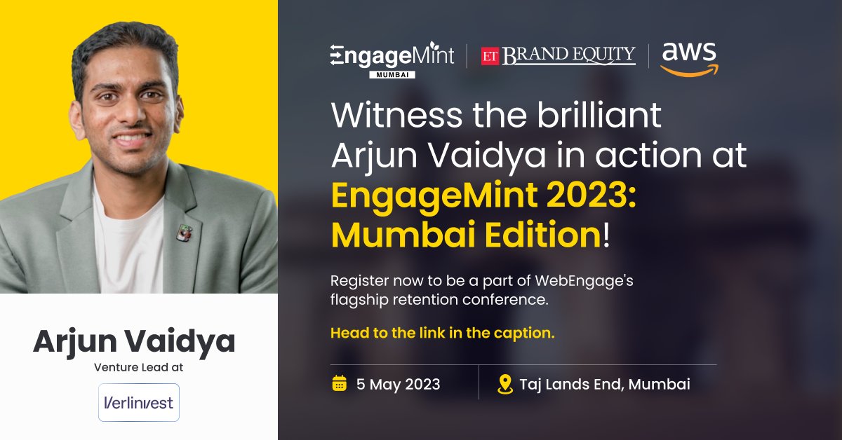 WebEngage's tweet image. Gear up to gain new knowledge and refine your existing skills from the brightest minds in the field.

#EngageMint #RetentionSimplified 🚀 #WebEngage