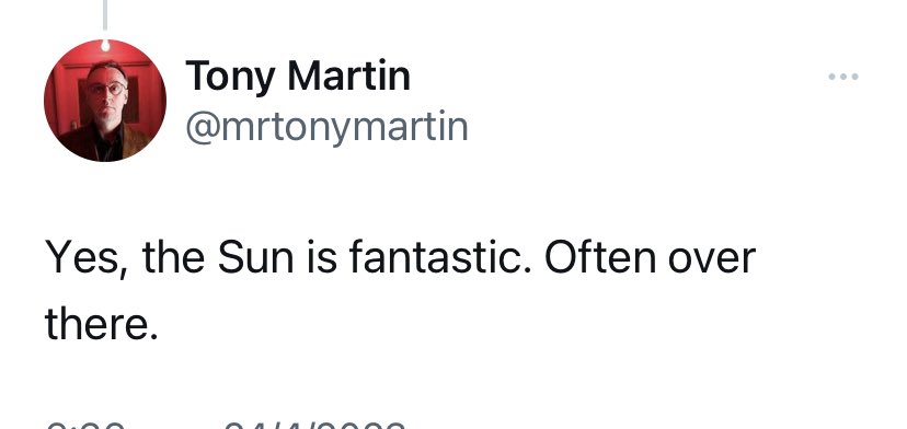 We are big fans of yours also <a href="/mrtonymartin/">Tony Martin</a> !