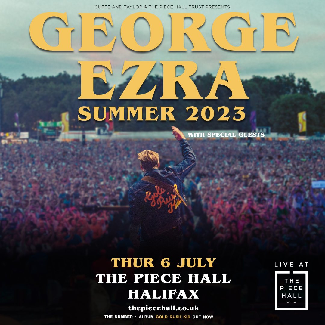 George will be playing The Piece Hall in Halifax on 6th July. Pre-sale via George’s mailing list begins at 9am tomorrow (Tuesday 25 April). General tickets go on sale Friday 28 April at 9am.