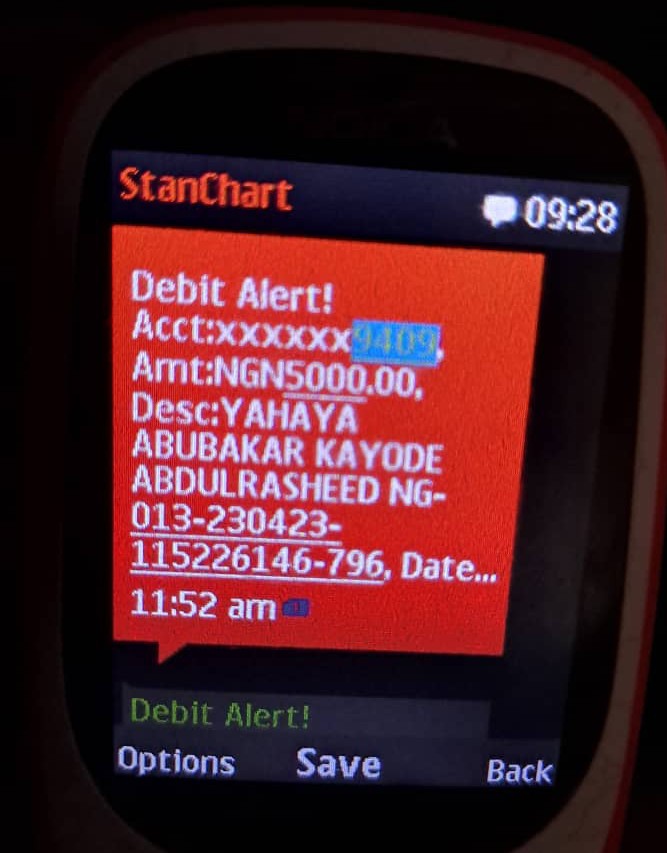 YahayaKayode1's tweet photo. @FirstBankngr Please, #5000 was sent to me from Charter standard bank since yesterday morning, not yet received https://t.co/tGm0B81MZD