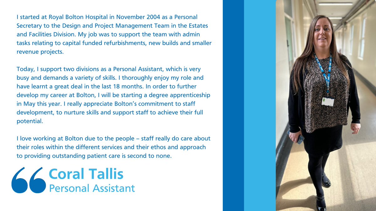 All this week we're celebrating #OurFABBAdmins, ahead of Administrative Professionals Day on Wednesday 🥳 They're an integral part of the NHS by making sure everything runs smoothly. Coral's worked with us for nearly 20 years, and explains what she loves about her job 🥰👇