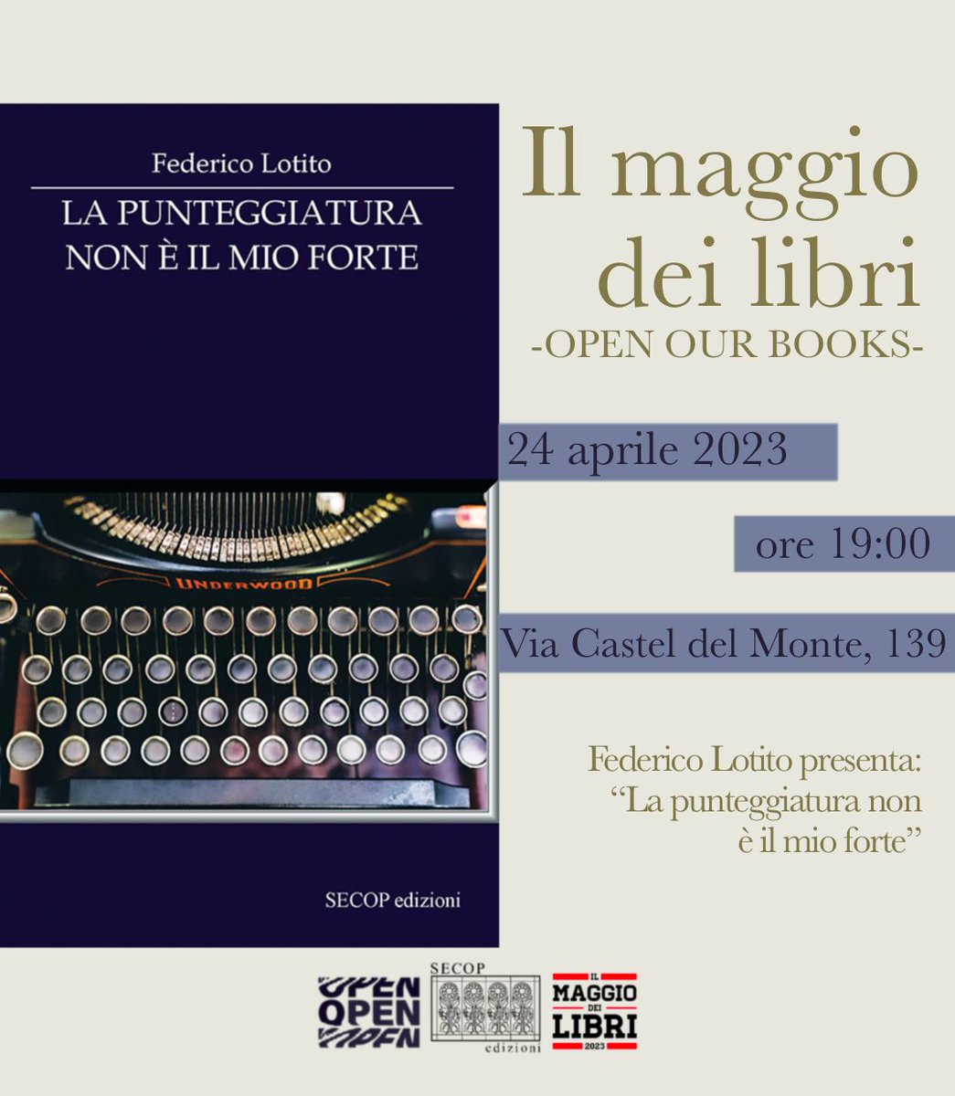 #SECOPedizioni #GiornataMondialeDelLibro #ilmaggiodeilibri 
appuntamento a questa sera