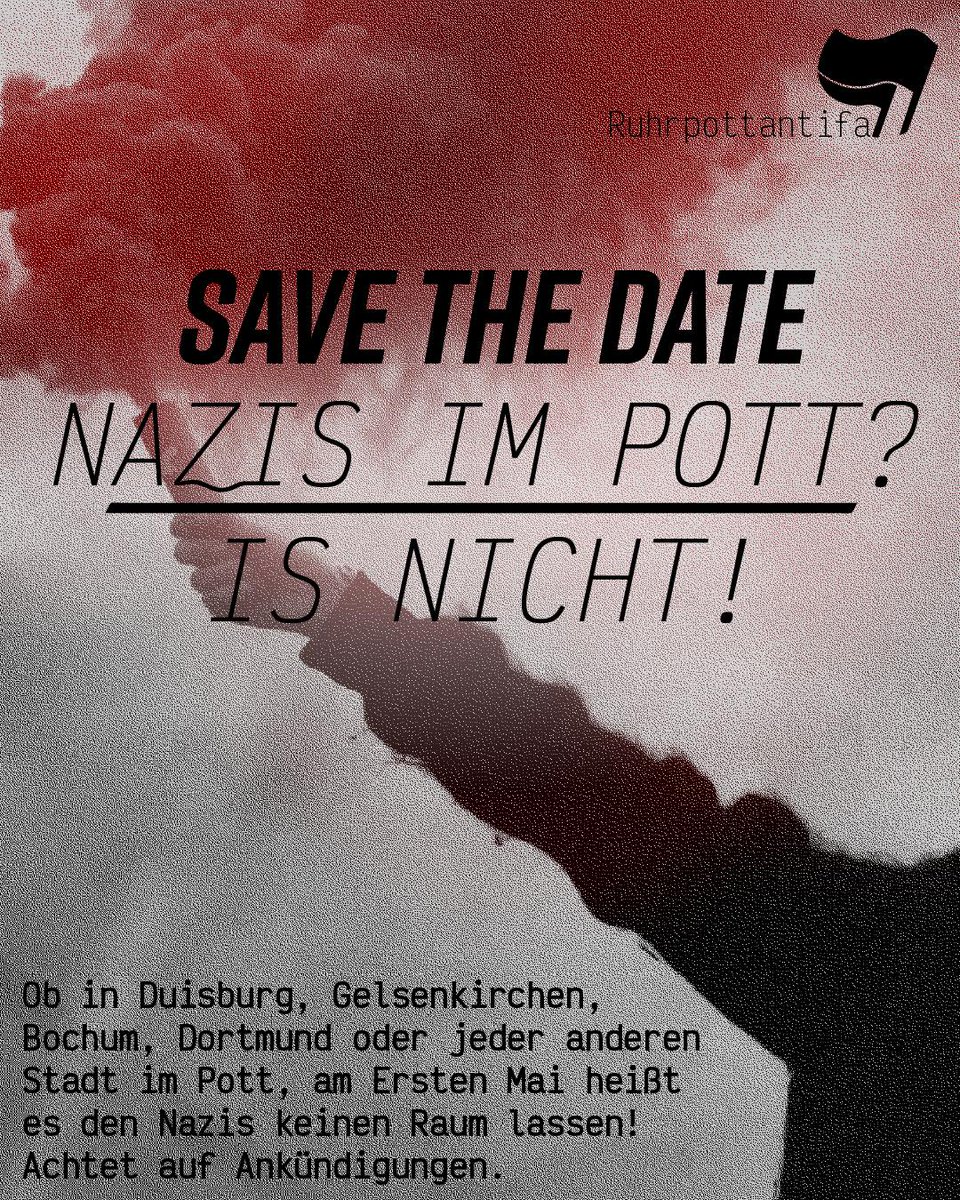 Autonome Antifa 170 (@afa170) on Twitter photo ++Dieses Jahr findet kein zentraler Naziaufmarsch im Ruhrgebiet statt. Ein Grund zum Feiern? Jein. Denn stattdessen planen die Nazis eine Kundgebungstour mit Stopps in 3 Städten.++
Infos zu Gegenprotest in #Dortmund zeitnah bei <a href="/BlockaDO_Info/">BlockaDO Info</a>*
aa170.noblogs.org/post/2023/04/2…
#NoNazisDo ++Dieses Jahr findet kein zentraler Naziaufmarsch im Ruhrgebiet statt. Ein Grund zum Feiern? Jein. Denn stattdessen planen die Nazis eine Kundgebungstour mit Stopps in 3 Städten.++
Infos zu Gegenprotest in #Dortmund zeitnah bei <a href="/BlockaDO_Info/">BlockaDO Info</a>*
aa170.noblogs.org/post/2023/04/2…
#NoNazisDo