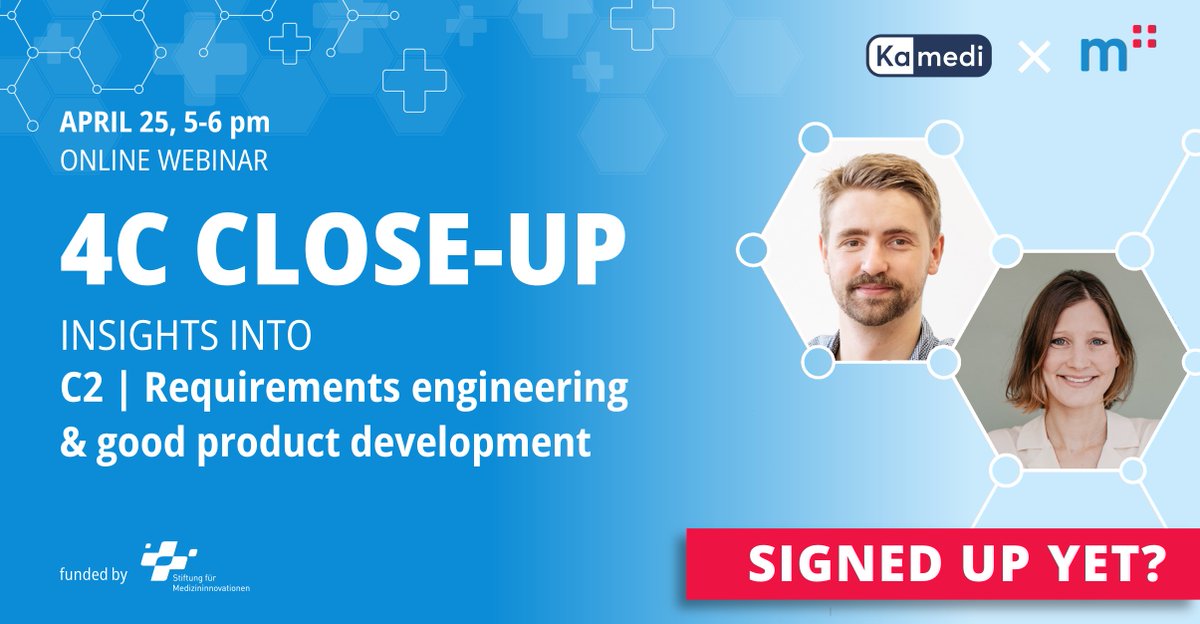 How does #RequirementsEngineering work for medical products and IVDs? Let's find out in tomorrow's free #4CCloseup webinar!

So, take your last chance to sign up 👉 bit.ly/events-mii