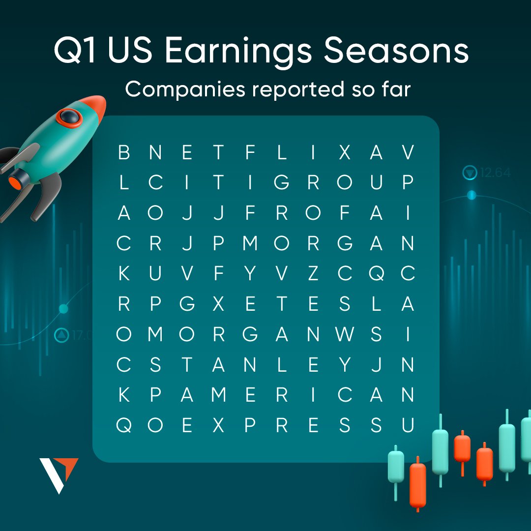 Calling all word wizards! 🧙‍♀️

Can you spot these 7 companies in the puzzle? 

Hint: These companies have already released their Q1 #earnings 

#USEarningsSeason #EarningsSeason