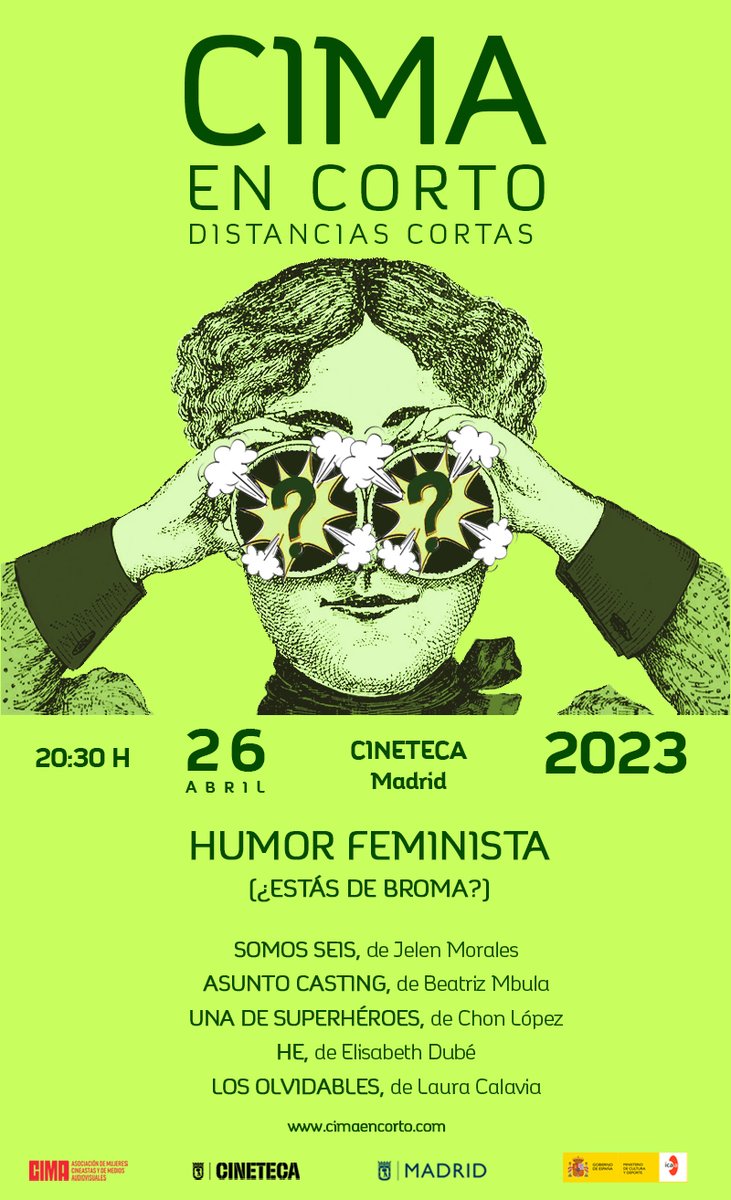 Este miércoles no te pierdas #CIMAENCORTO edición 'Humor feminista'  📅 20:30 en
@CinetecaMadrid

🔗ADQUIERE TU ENTRADA: tienda.madrid-destino.com/es/cineteca/hu…

@CineICAA @MADRID
@Jelenmorales @bulabeambula
