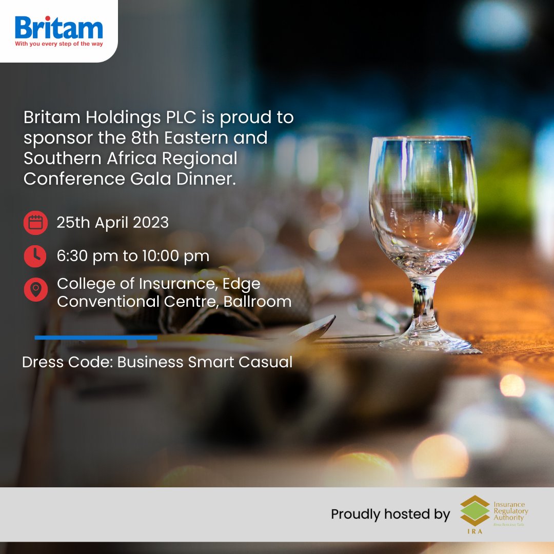 As the <a href="/ira_kenya/">IRA Kenya</a>  8th Eastern and Southern Africa Regional Conference on #InclusiveInsurance kicks off today, we are proud to sponsor this year's gala dinner. We look forward to hosting the industry captains &amp; stakeholders from across the region tomorrow.

<a href="/tmgitogo/">Tom M Gitogo</a> |