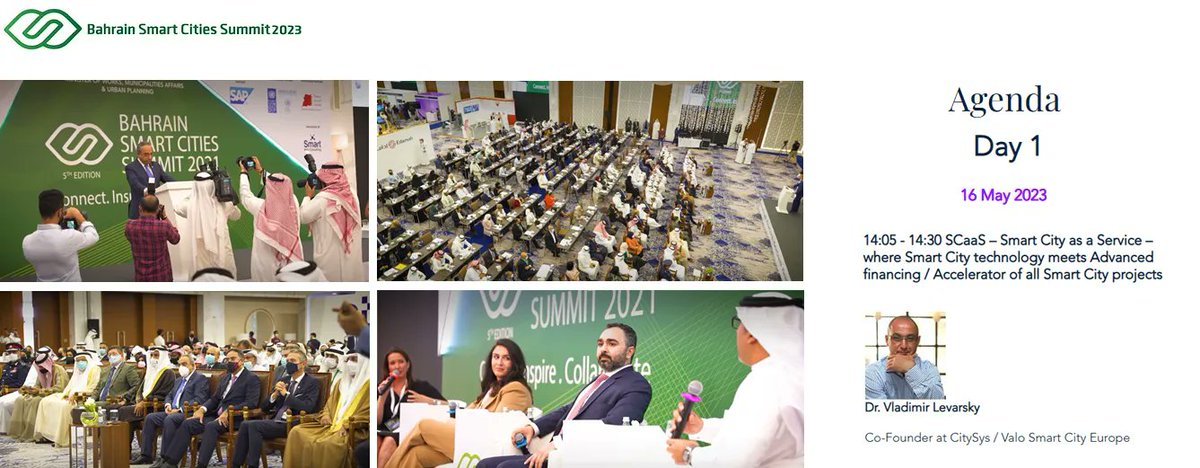 ValoEurope's tweet photo. Exciting news! Our CEO Dr. Vladimir Levarsky will present at the 6th Bahrain Smart City Summit 2023 ( @smartcitiesbh , May 16th, 12:50 - 13:15 AST), discussing our innovative Smart City as a Service business model. #scaas #Bahrain More info: https://t.co/h0BBgVSJPy https://t.co/BmItNgiT9y