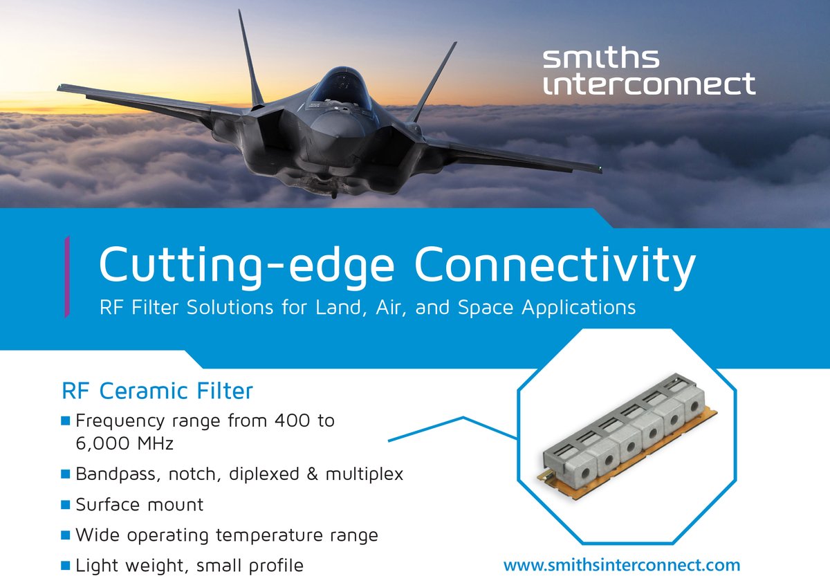 smithsinterconn's tweet image. We have been supplying RF #ceramicfilters for over 40 years. They are manufactured in two basic styles for both commercial and defence applications and are available in various mounting configurations.
Learn more ow.ly/grBx50NOUXH

#connectivitysolutions #passivecomponents