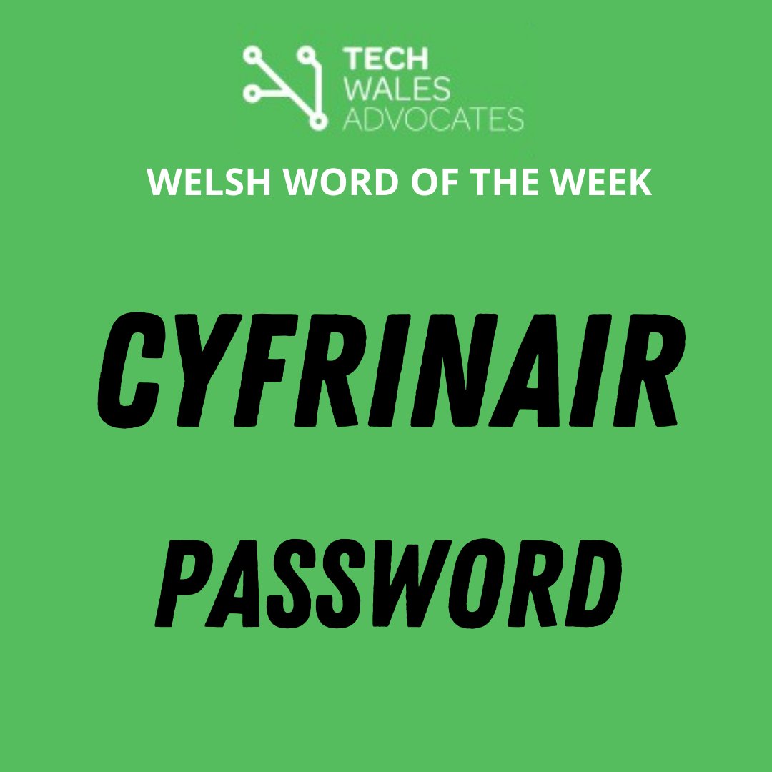 AdvocatesTech's tweet photo. This weeks #WelshWord is Password, something part of our every day lives.
Do you have an event or news to share? Send us an email and we'll include it in the newsletter!
π¨ twa.events@gmail.com https://t.co/aPS7UqGFbG