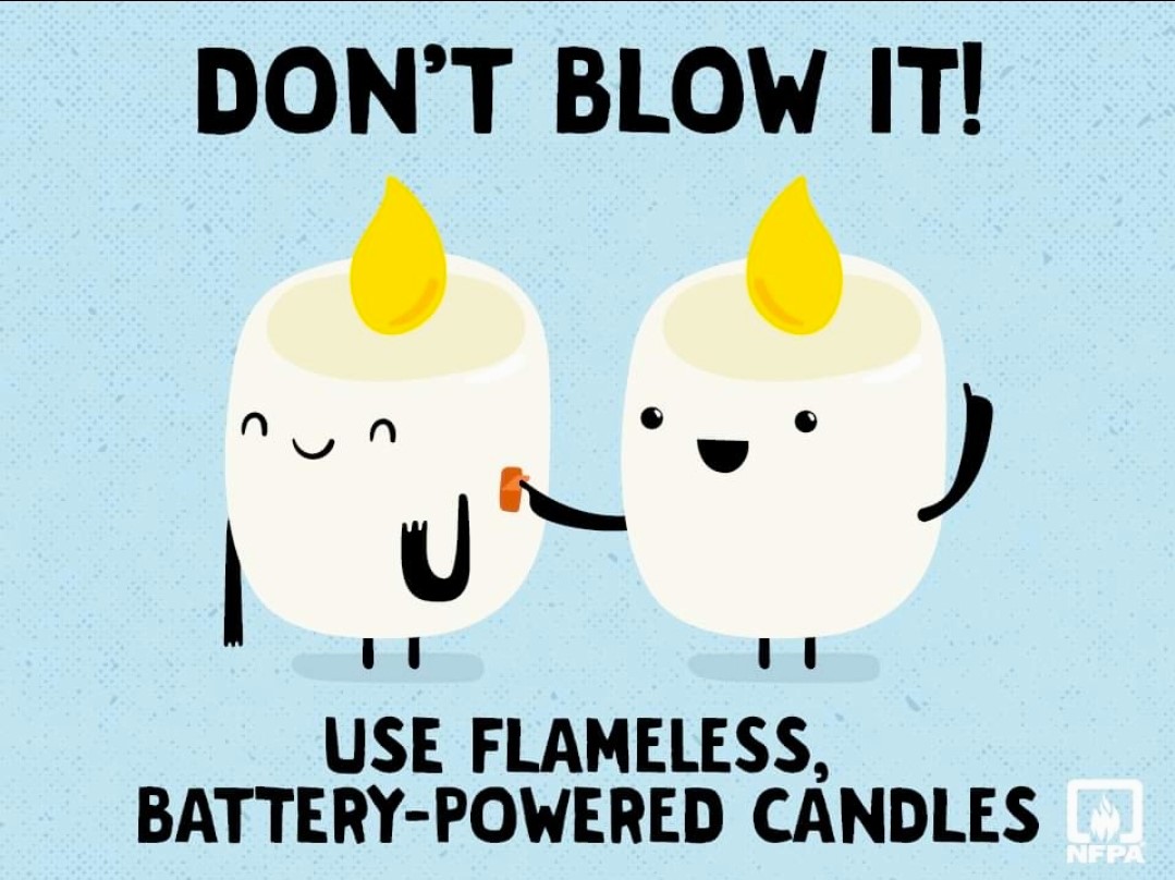 MiPrevention's tweet photo. Candles start fires, so do not leave a room or fall asleep where a candle burns.
#candles #batteries #flames #burns #housefires #prevention #prepare #teenagers #bedrooms #escapeplans #2waysout #homefiredrills #smokealarmssavelives #flameless https://t.co/Kb4AsuaDfP