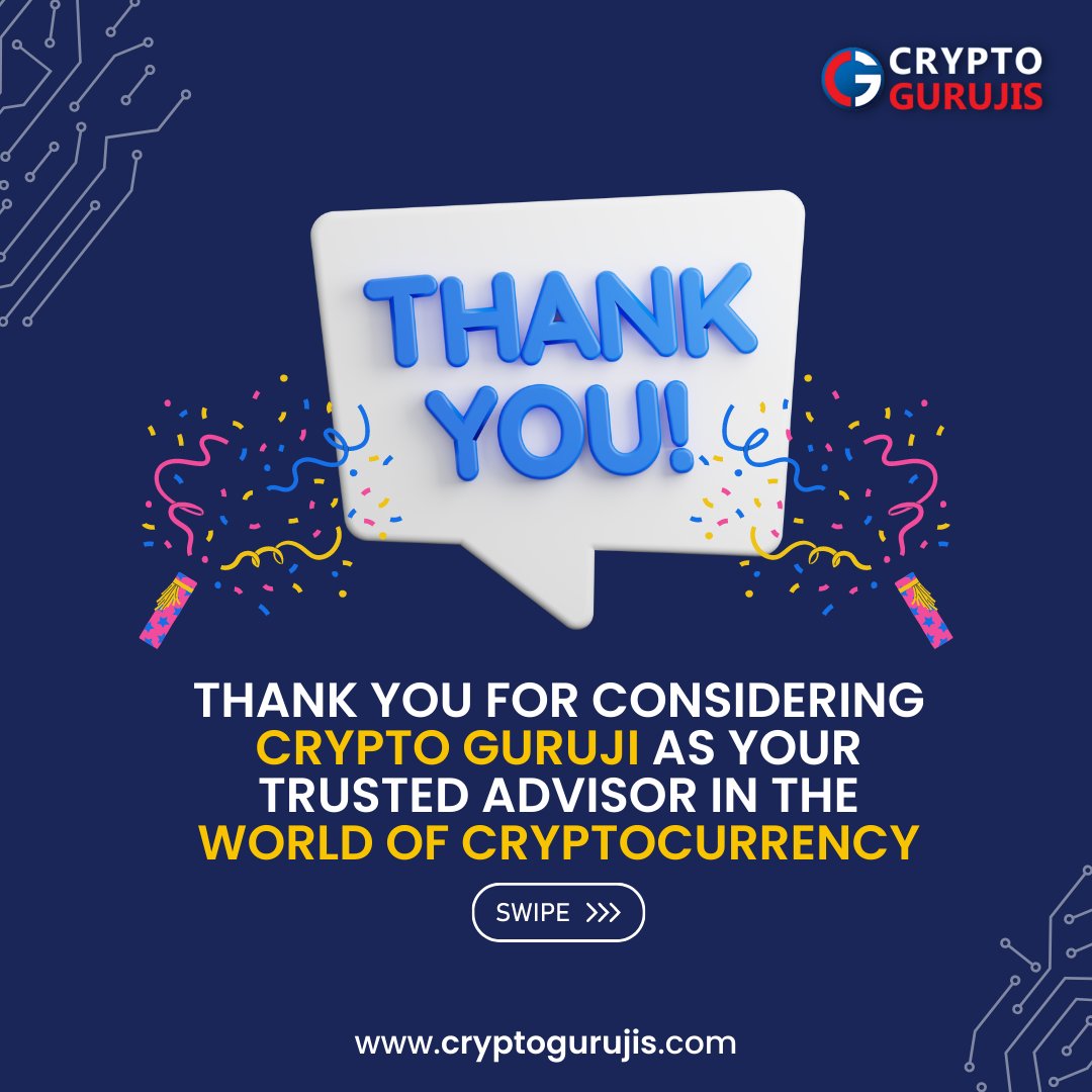 CryptoGurujis's tweet photo. Thank you for Trusting Crypto Guruji as Your Cryptocurrency Advisor!!

Join us on telegram for regular updates:
Link in Bio.

#cryptowallet #cryptoartwork #instacryptocurrency #cryptoasset #cryptocurrencytrade #openseanft #nftcollection #cryptofacts #cryptogurujis https://t.co/0L8cOREnbT