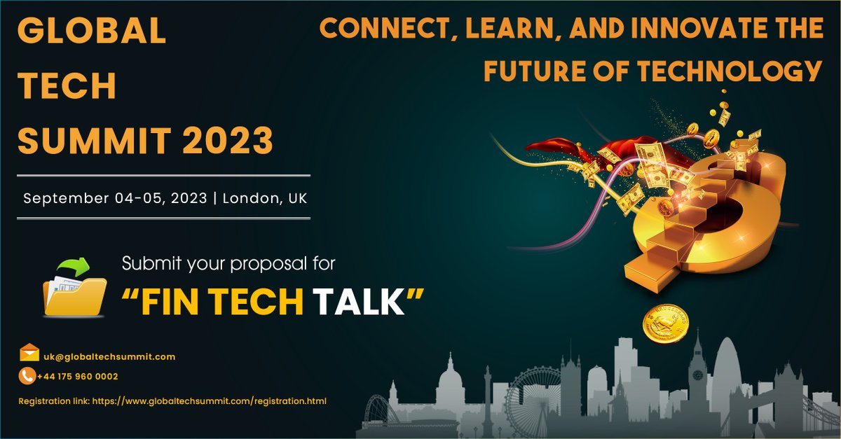 GlobalTechSmmit's tweet photo. ✨💶💹Are you ready to be a part of the future of #FinTech?💹💶✨

✅Join us at #GlobalTechSummit in London, UK &amp; learn from 450+ #FinTech experts.

✅Submit your proposals and register now👉https://t.co/ZLzpCykUzO

#banking #bankinginnovation #fintechstartups #digitalbanking https://t.co/3F3JWFO7Ya