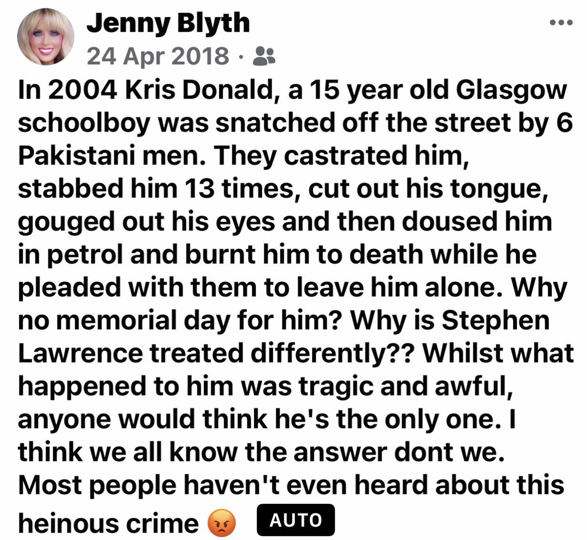 blythie7's tweet photo. I posted this 5 years ago and still millions of others are ignored whilst Stephen Lawrence is martyred and deified. What about a special day for all the forgotten ones pushed under the rug?? https://t.co/sgzfuPyQgy